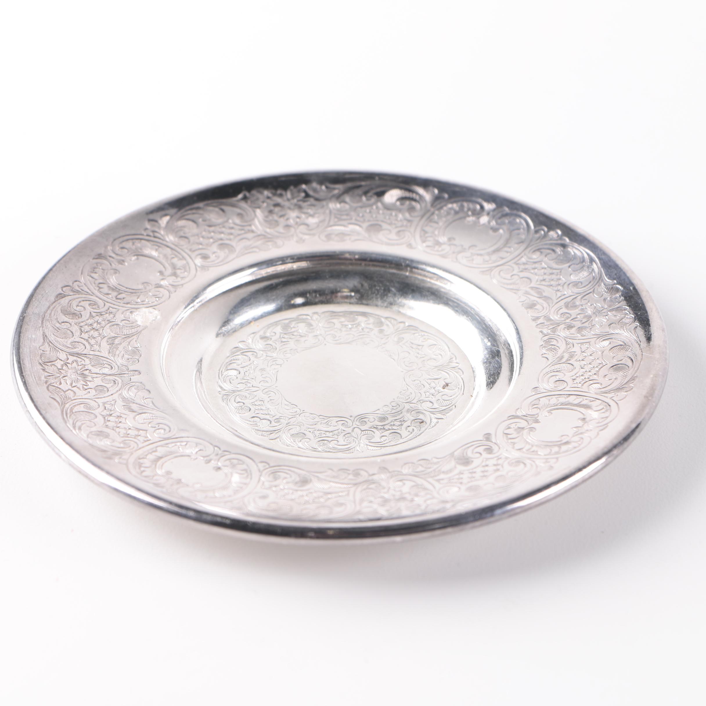 Barker Brothers English Silver Plate Creamer and Saucer