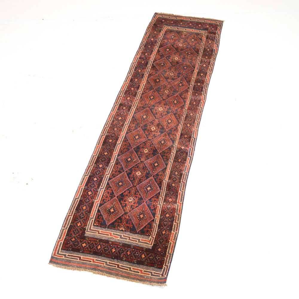 Handwoven Persian Baluch Carpet Runner