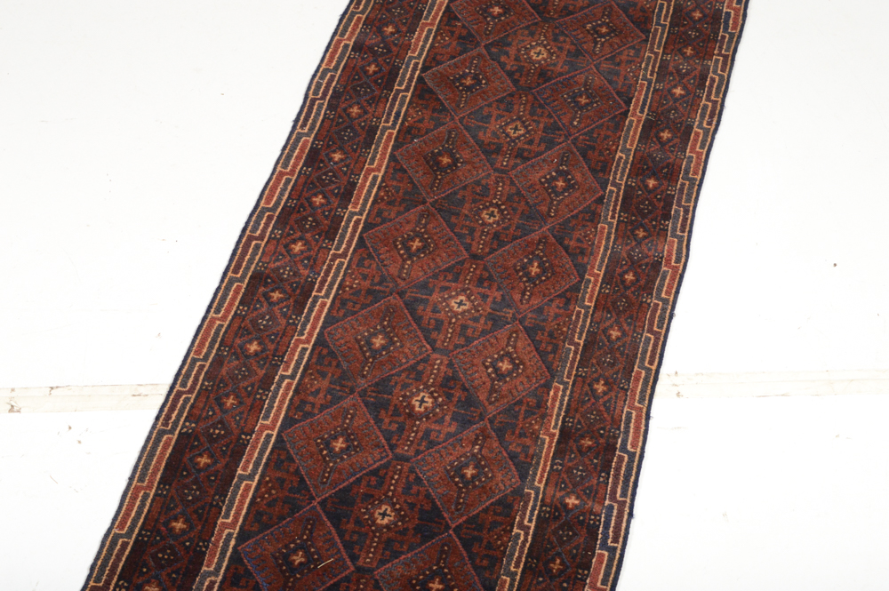 Handwoven Persian Baluch Carpet Runner