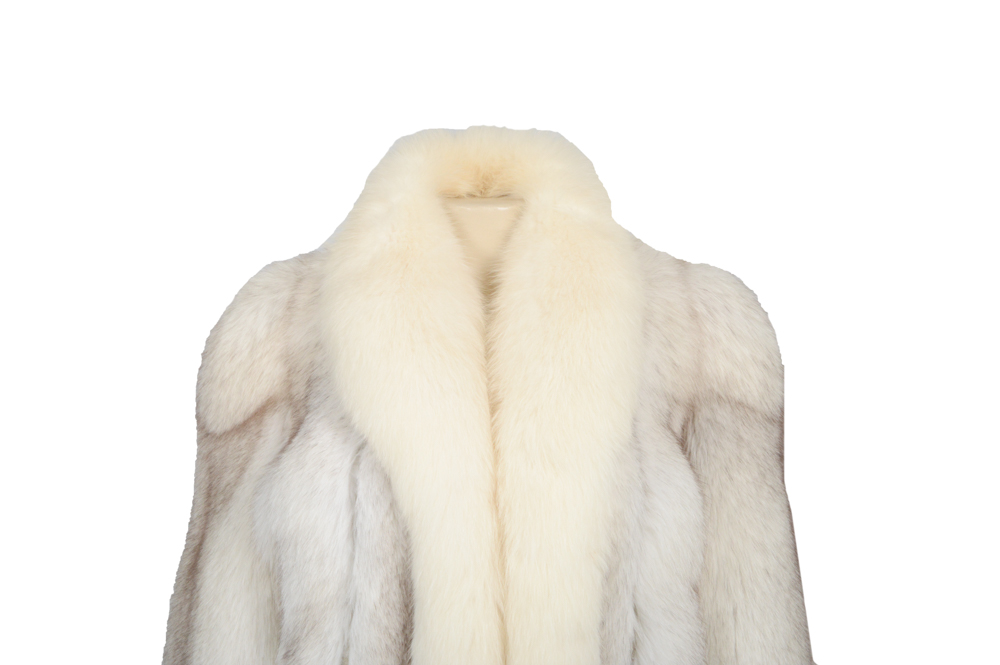 Vintage Blue Fox Fur Jacket