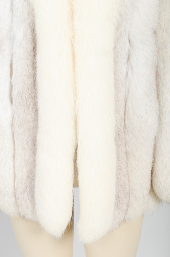 Vintage Blue Fox Fur Jacket