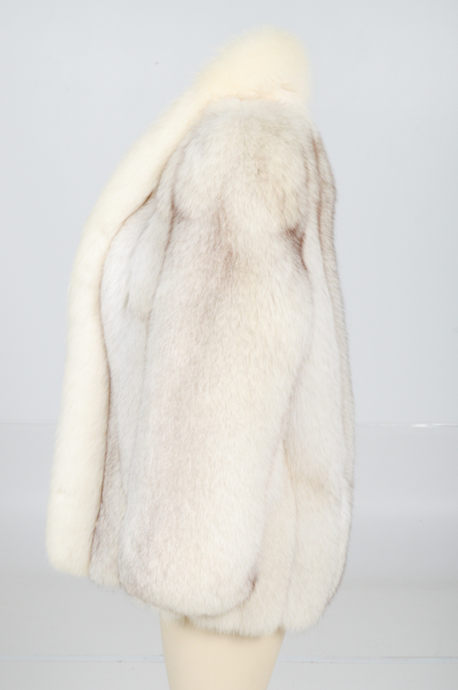 Vintage Blue Fox Fur Jacket