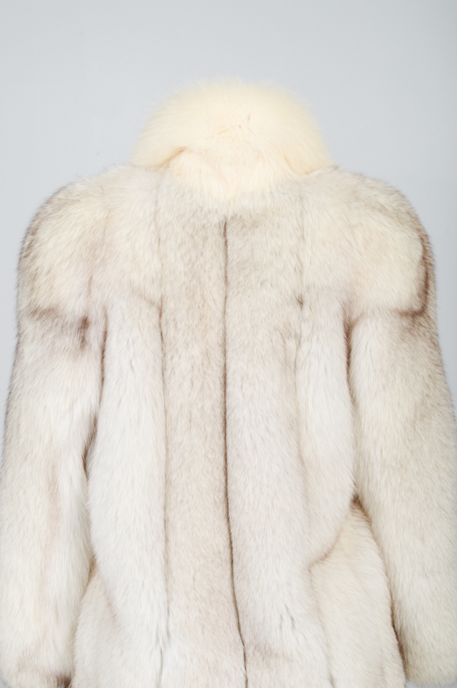 Vintage Blue Fox Fur Jacket
