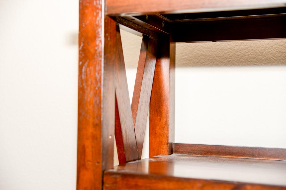 Six-Shelf Wooden Bookcase