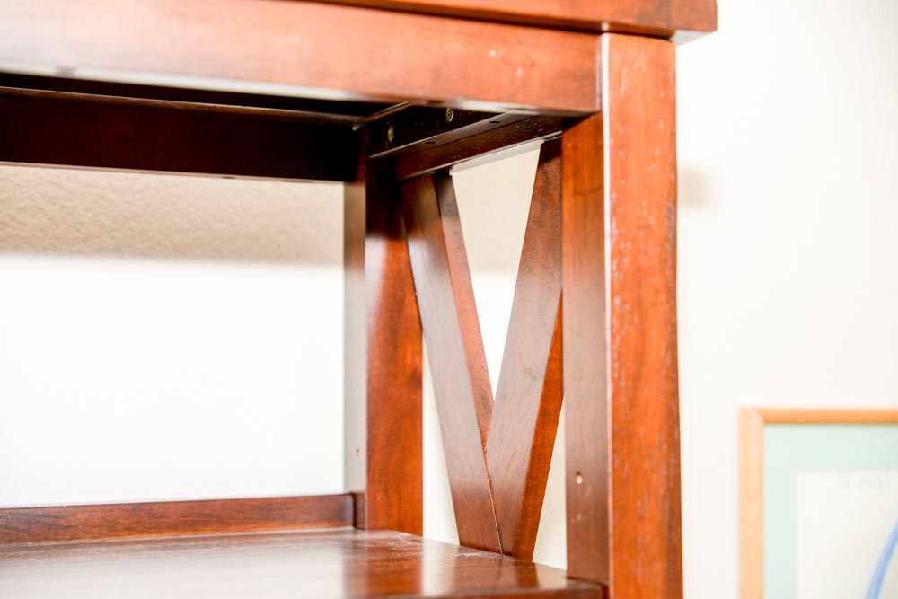 Six-Shelf Wooden Bookcase