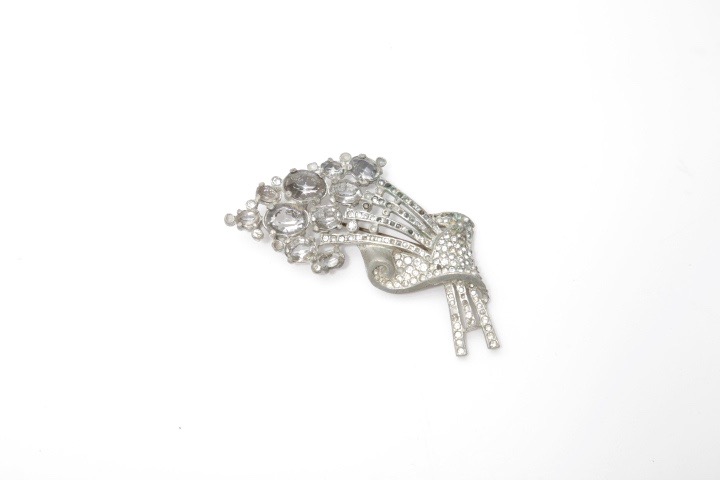 Vintage Silver Tone Rhinestone Jewelry
