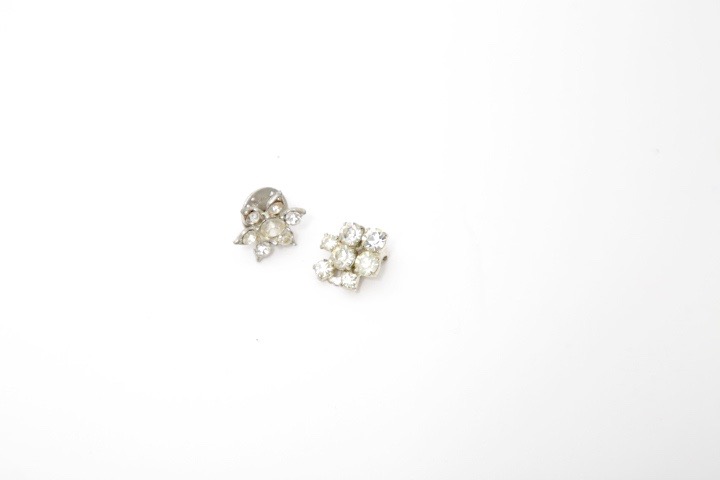 Vintage Silver Tone Rhinestone Jewelry