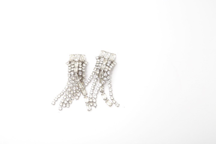 Vintage Silver Tone Rhinestone Jewelry