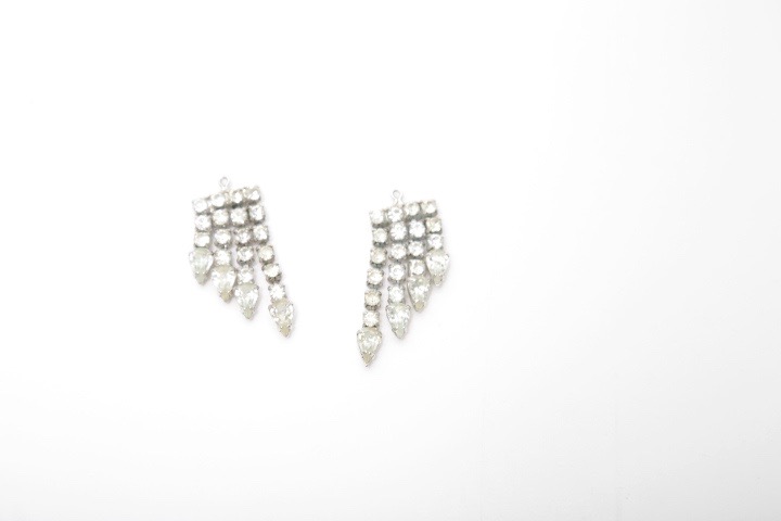 Vintage Silver Tone Rhinestone Jewelry