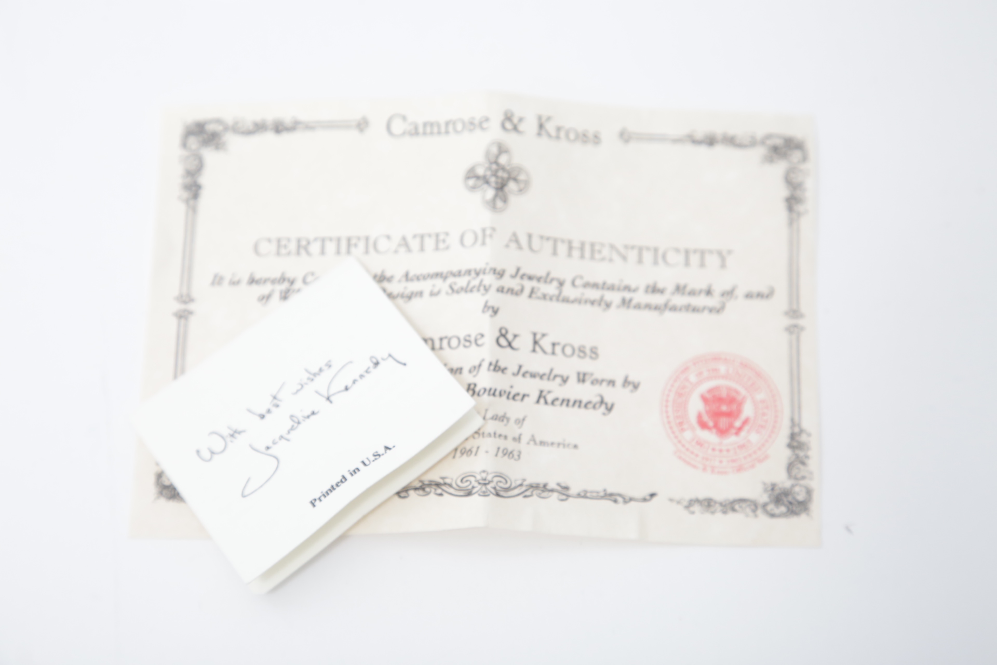 Camrose & Kross Jacqueline Kennedy Reproduction Jewelry