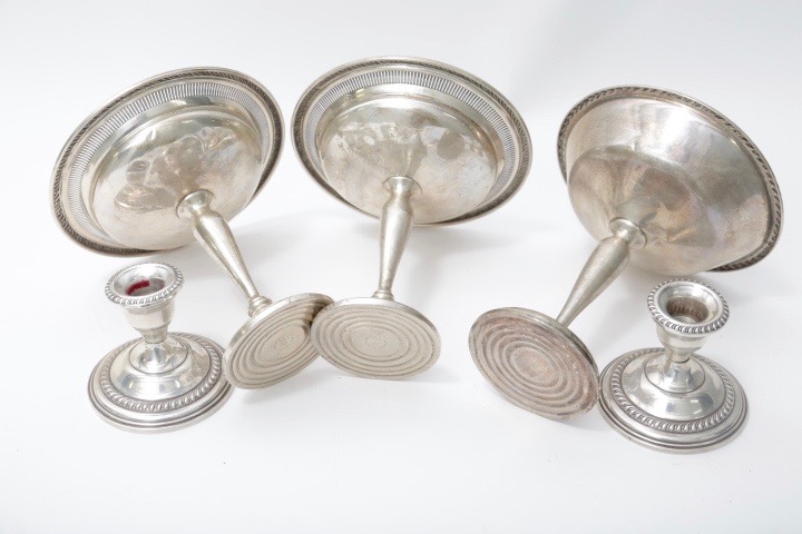 Weighted Sterling Tableware Featuring Watrous