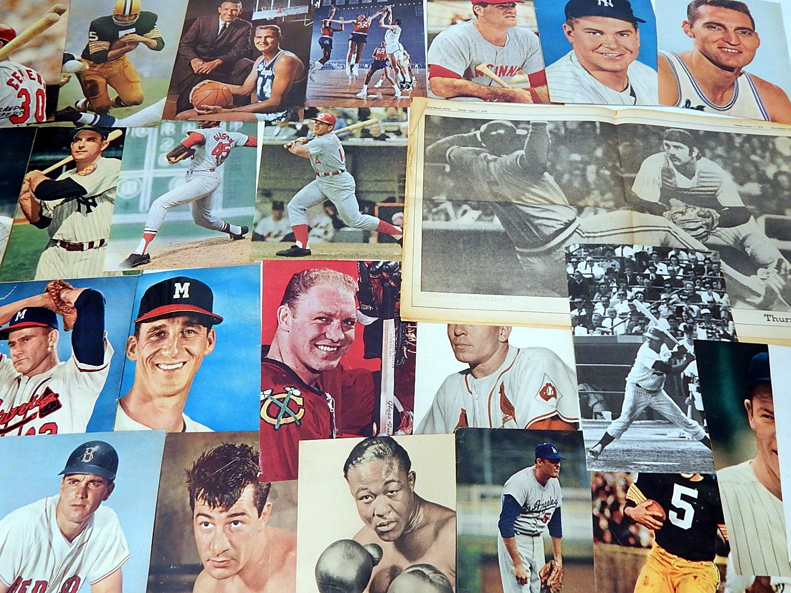 1960s Sports Photo Cutouts from Premiums