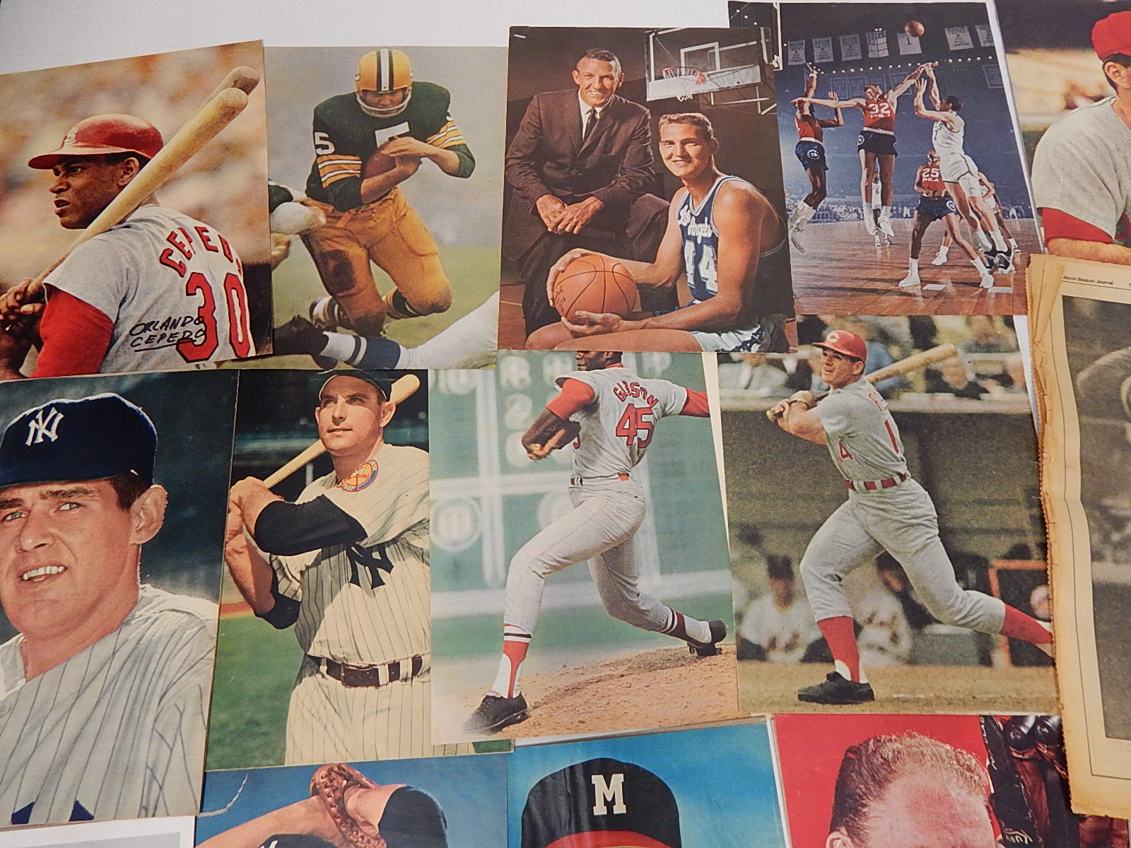 1960s Sports Photo Cutouts from Premiums