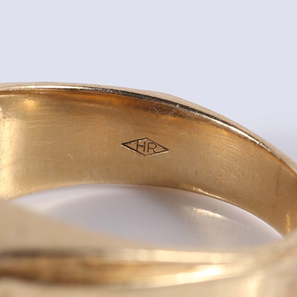 14K Yellow Gold Three-Stone Diamond Ring