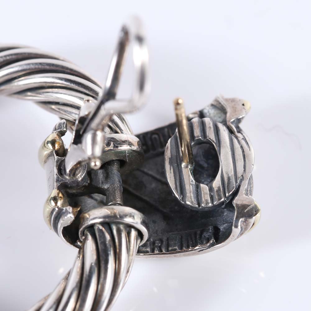 Sterling Silver David Yurman Doorknocker Earrings