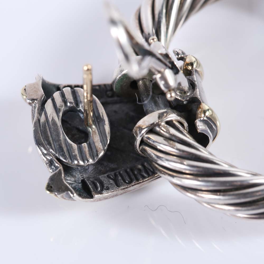 Sterling Silver David Yurman Doorknocker Earrings