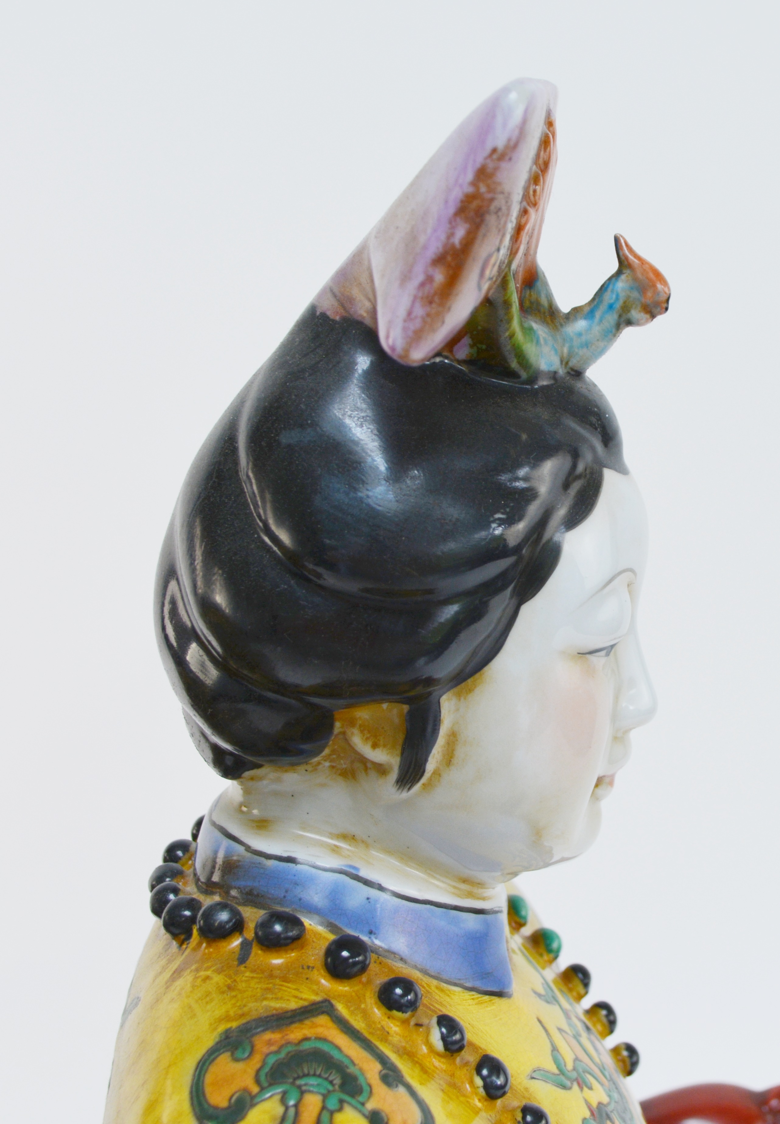 Pair of Chinese Emperor and Empress Porcelain Statues