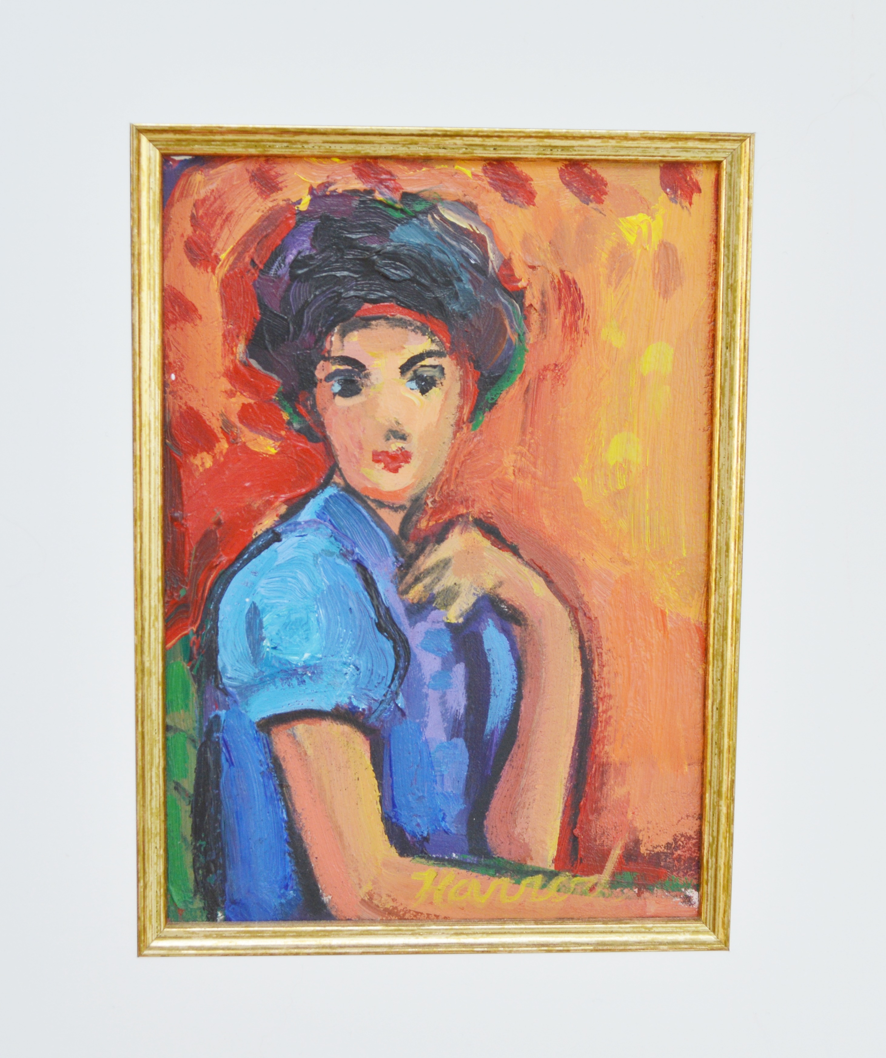 Three Ann Harrod Original Acrylic Paintings of Women