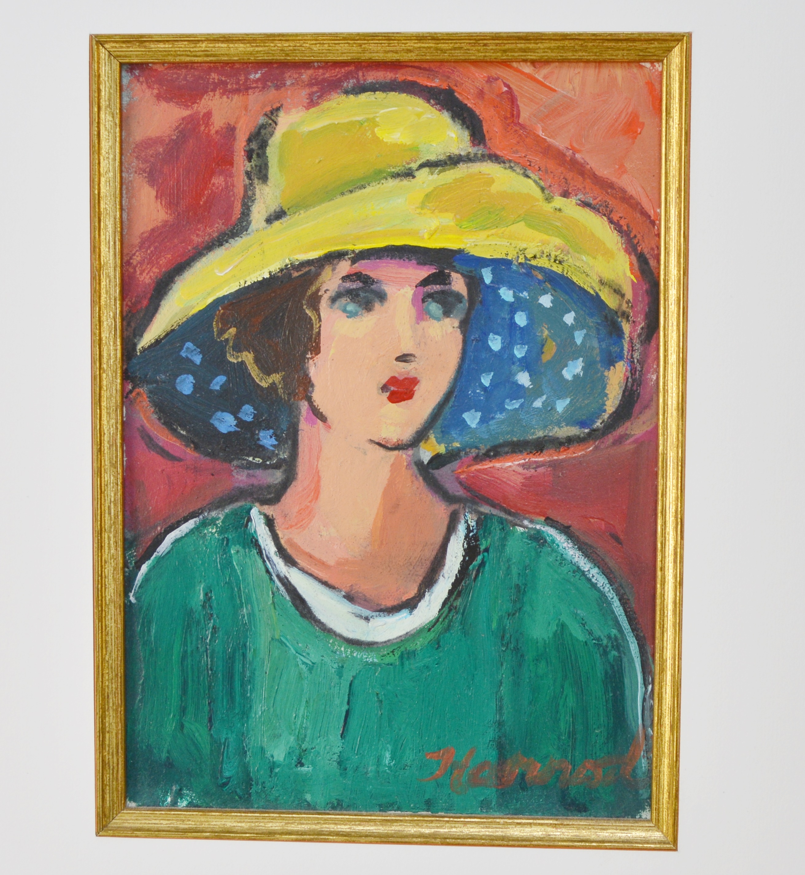 Three Ann Harrod Original Acrylic Paintings of Women