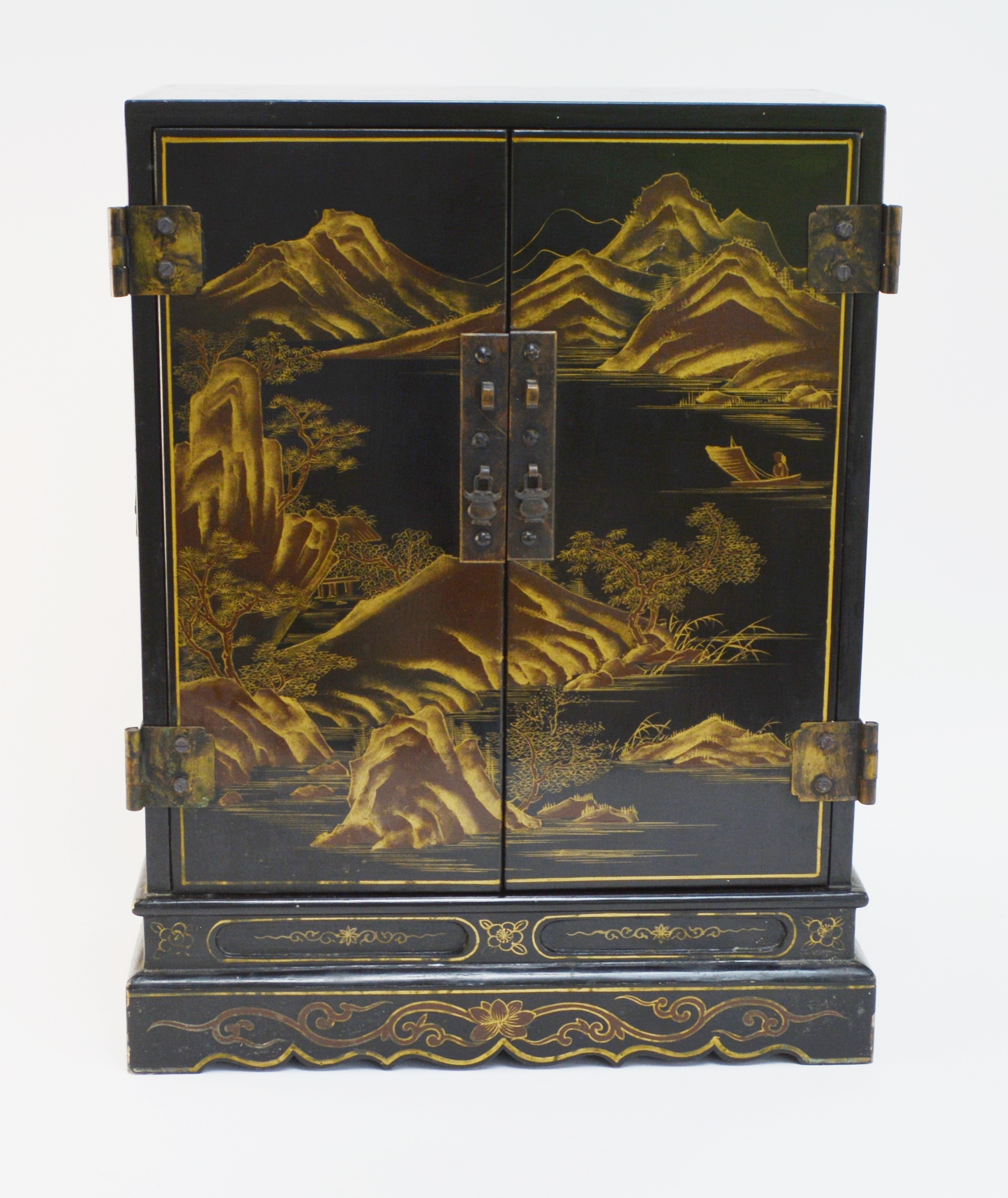 Chinoiserie Black Lacquer Jewelry Box