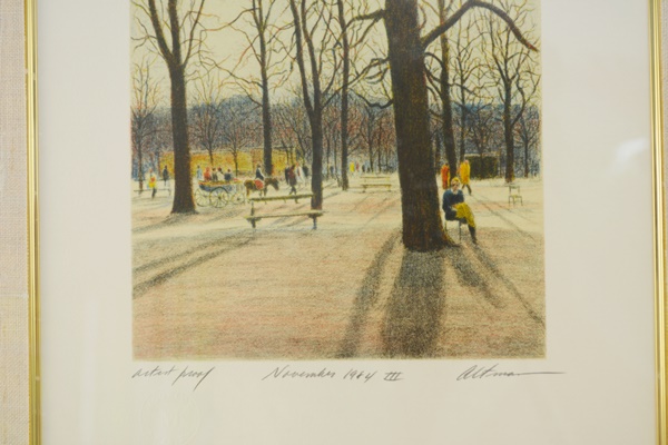 Harold Altman "November 1984 III" Artist Proof Lithograph