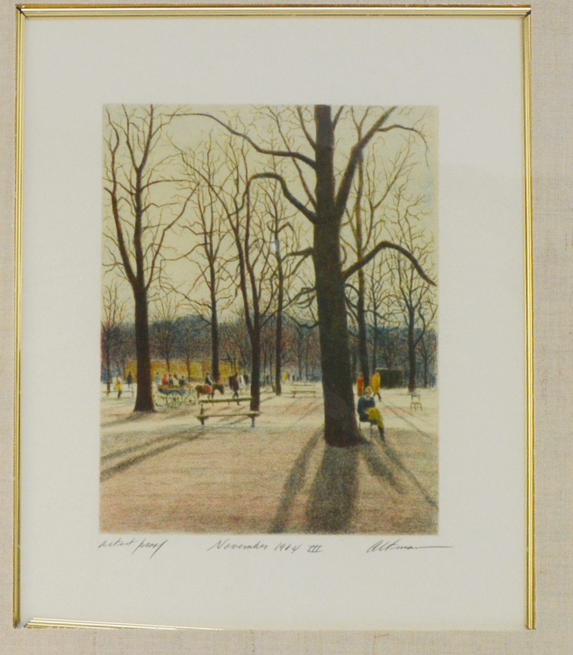 Harold Altman "November 1984 III" Artist Proof Lithograph