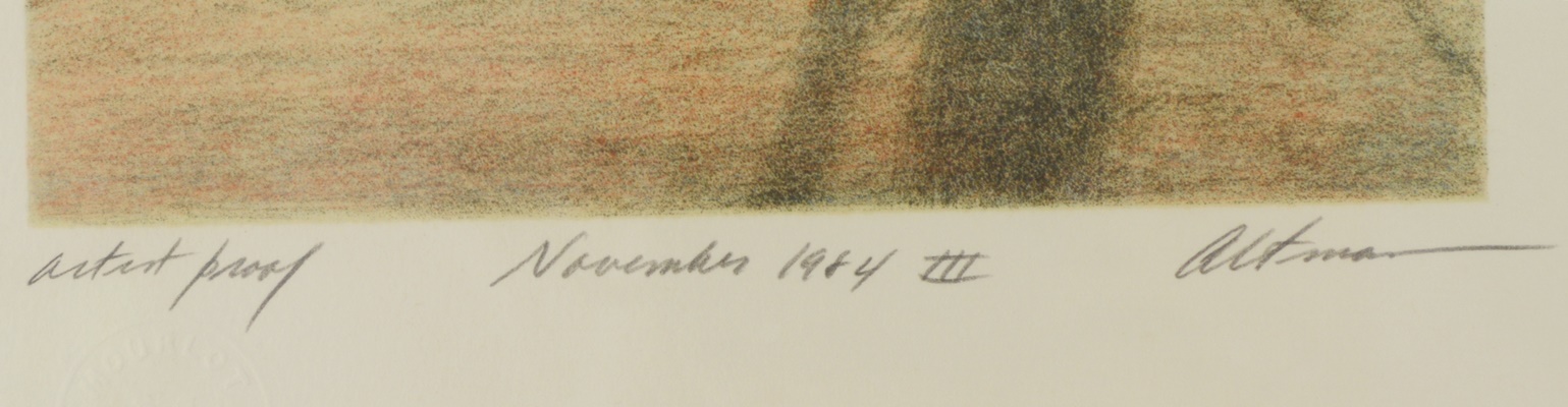 Harold Altman "November 1984 III" Artist Proof Lithograph