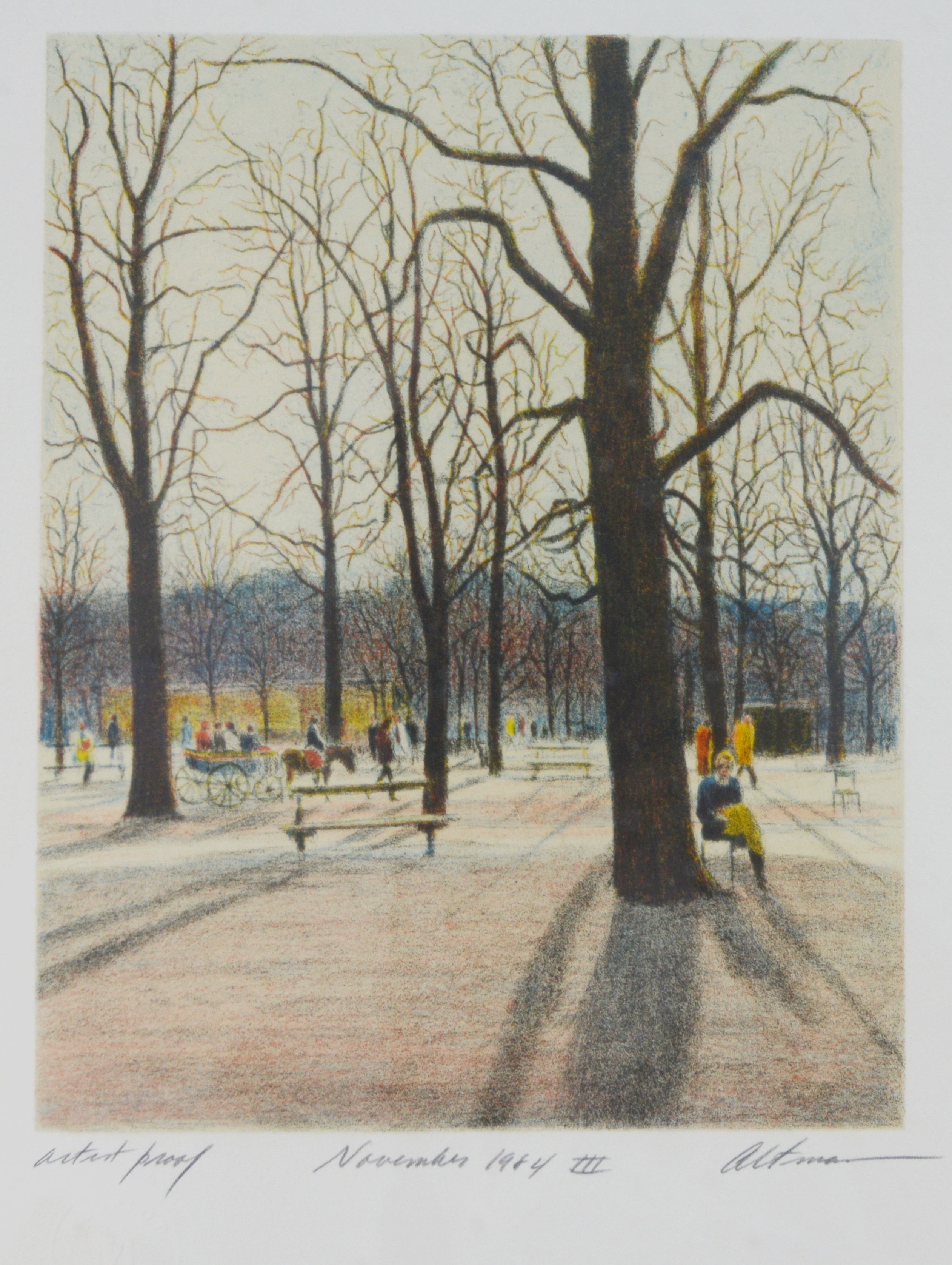 Harold Altman "November 1984 III" Artist Proof Lithograph
