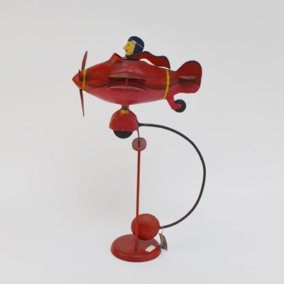 Red Metal Balanced Airplane