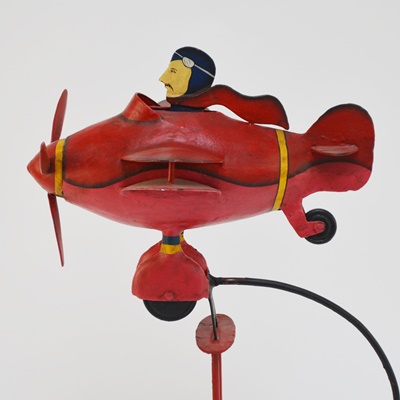 Red Metal Balanced Airplane