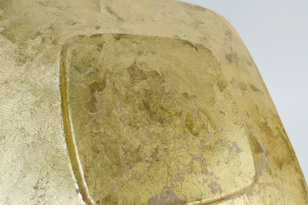 Gold Tone Glass Serving Bowls and Vase