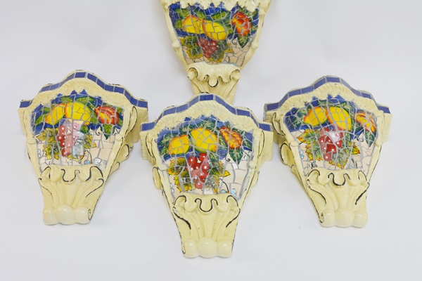 Four Mosaic Corbell Wall Shelves