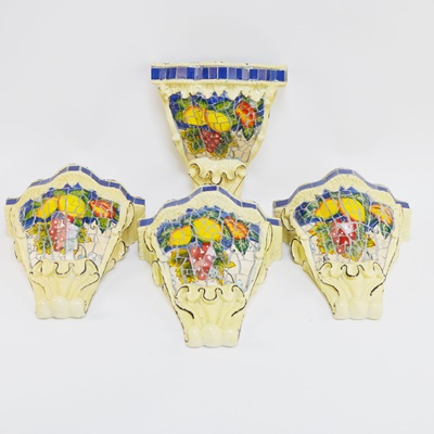 Four Mosaic Corbell Wall Shelves