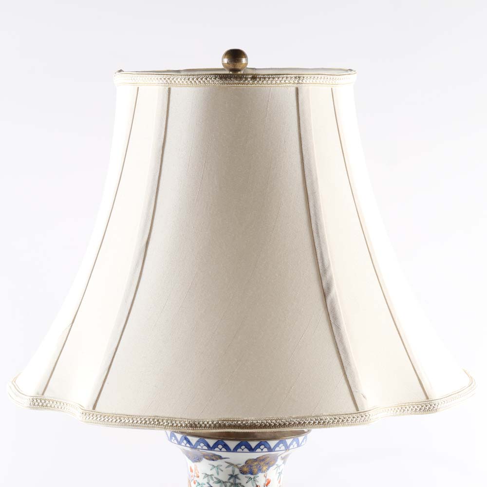 Hand Painted Japanese Imari Porcelain Table Lamp