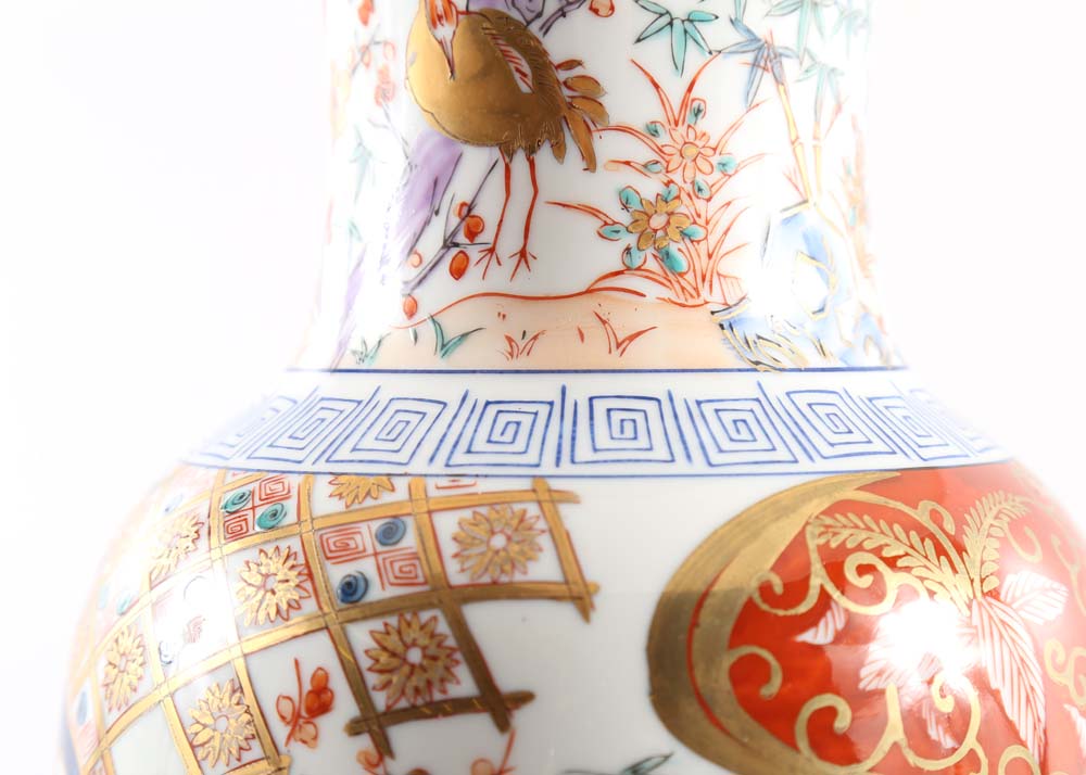 Hand Painted Japanese Imari Porcelain Table Lamp