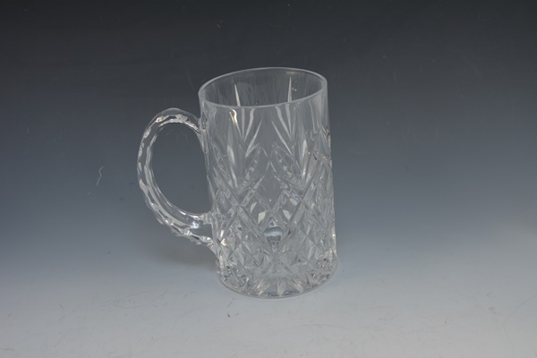 Eight Cut Glass Mugs