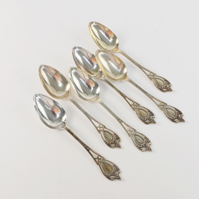 Six Lunt Sterling Silver "Monticello" Spoons