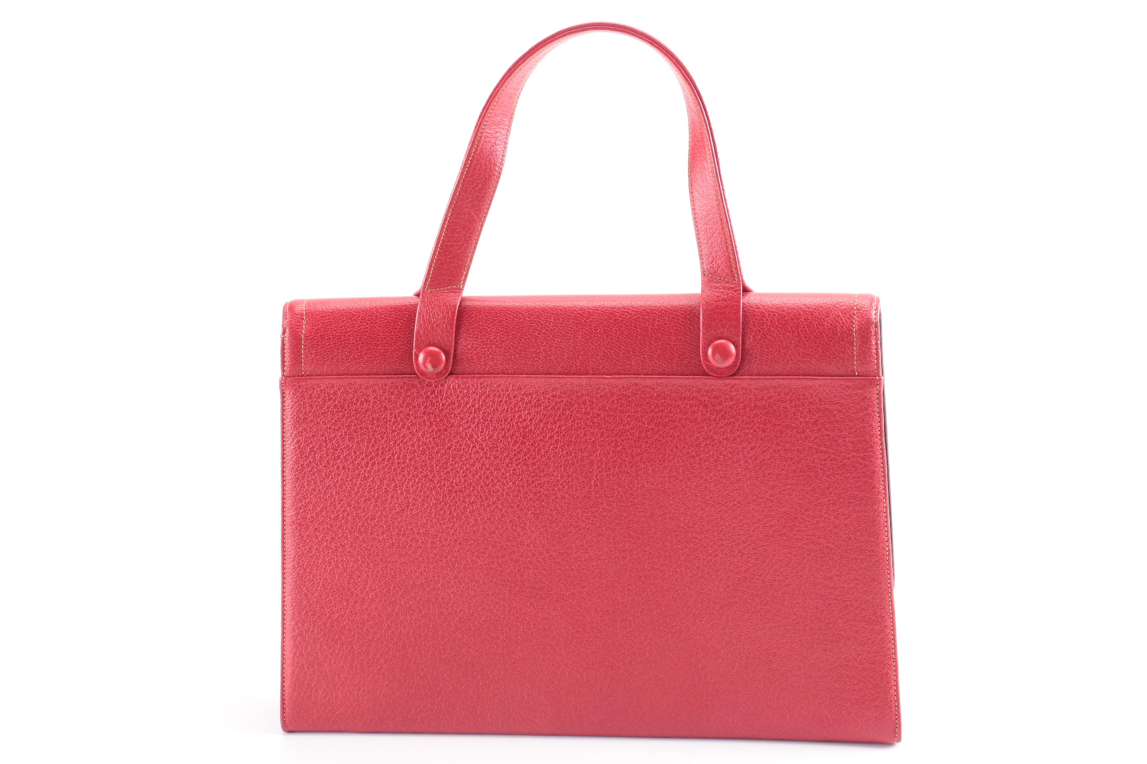 J. Miller Red Leather Handbag