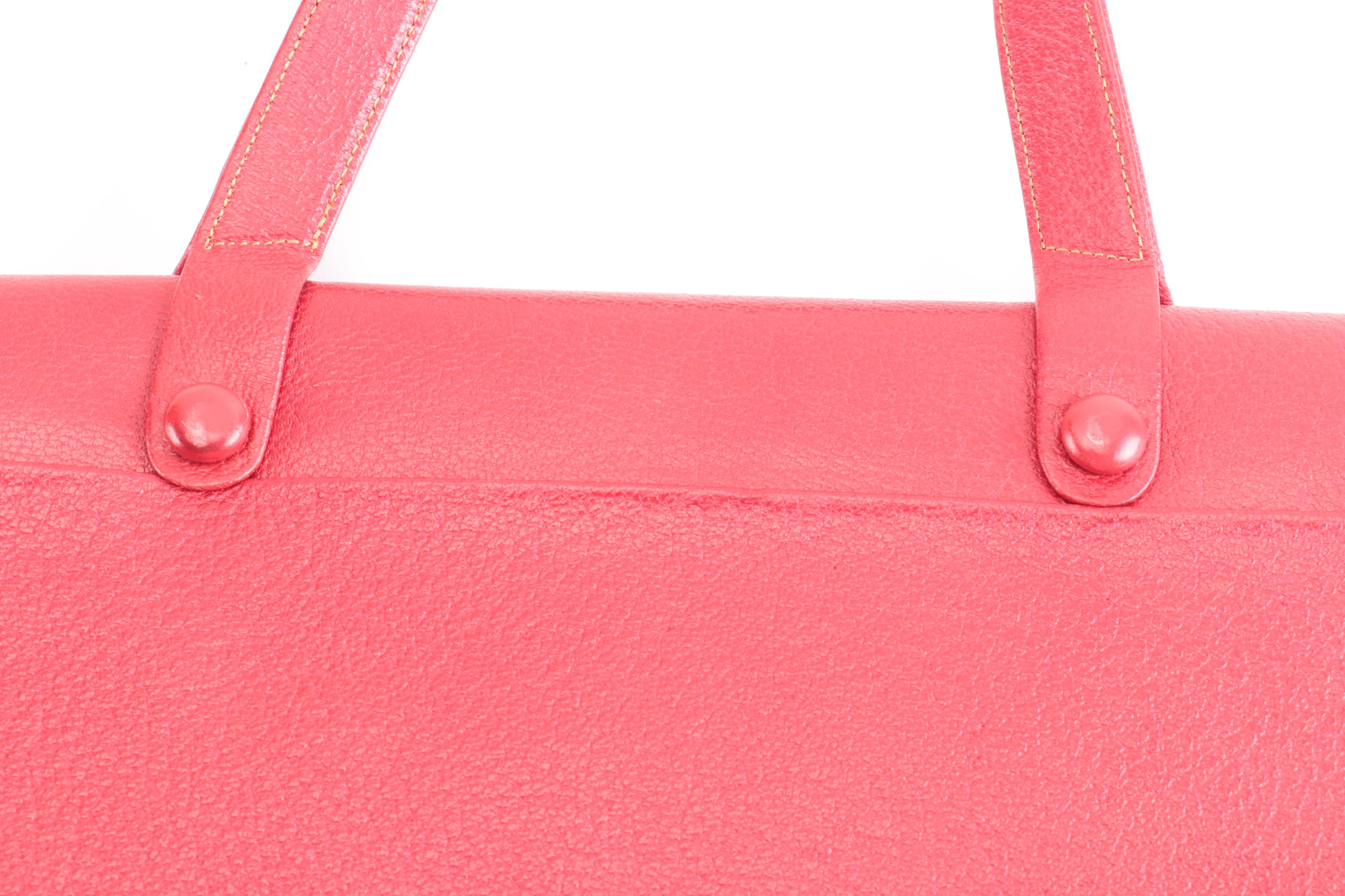 J. Miller Red Leather Handbag