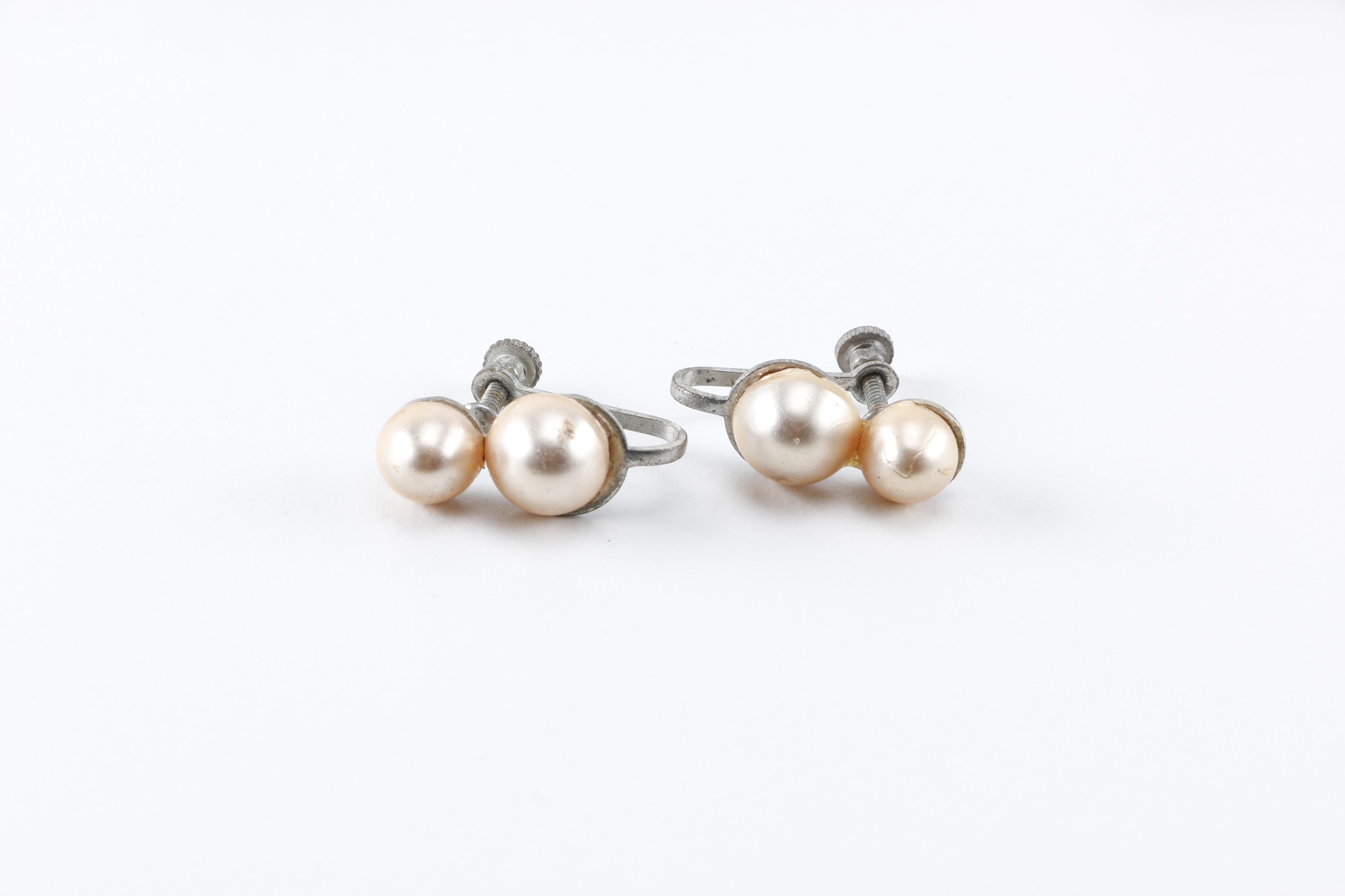 Costume Jewelry Including Faux Pearls and Rhinestones