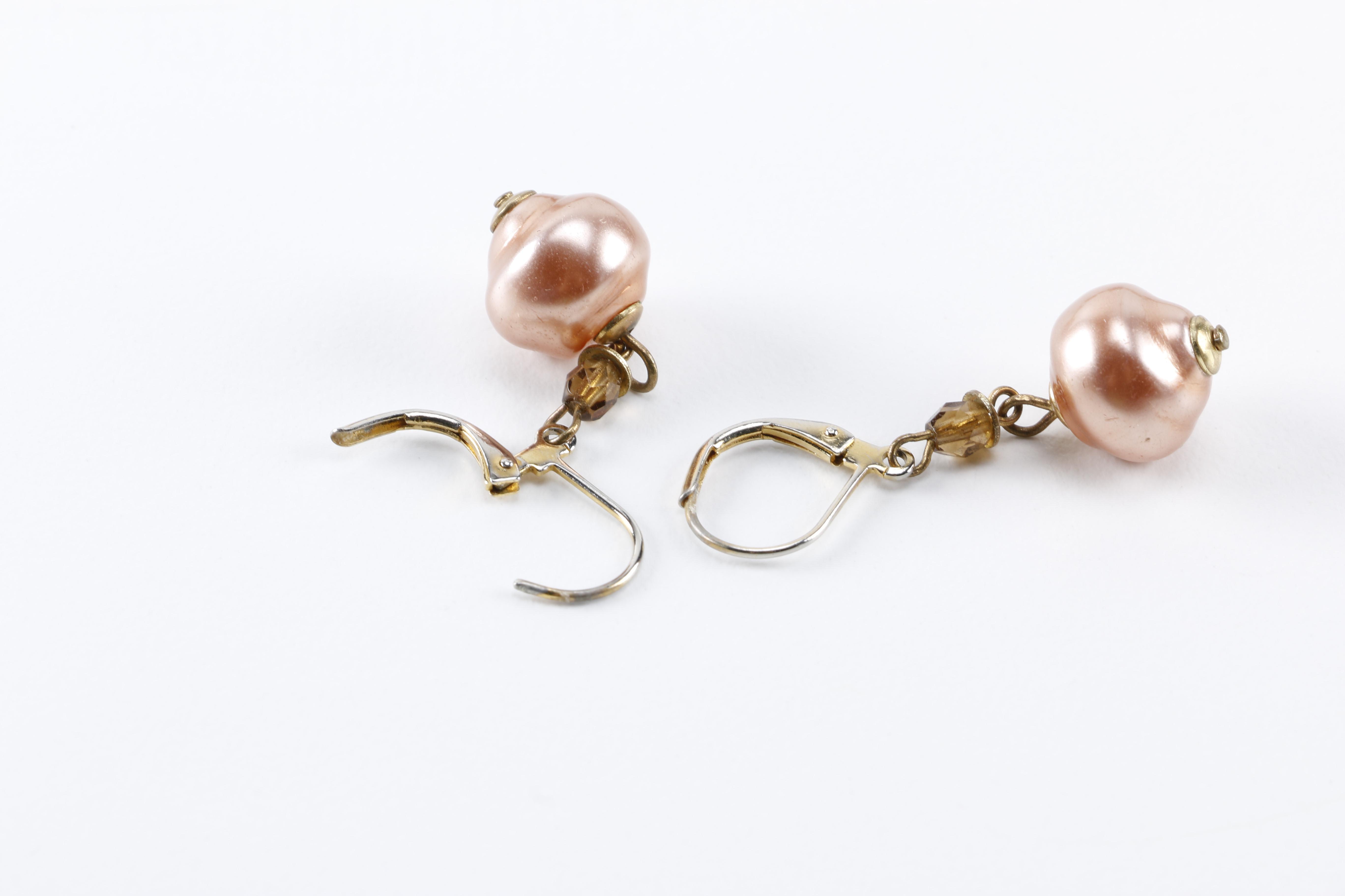 Costume Jewelry Including Faux Pearls and Rhinestones