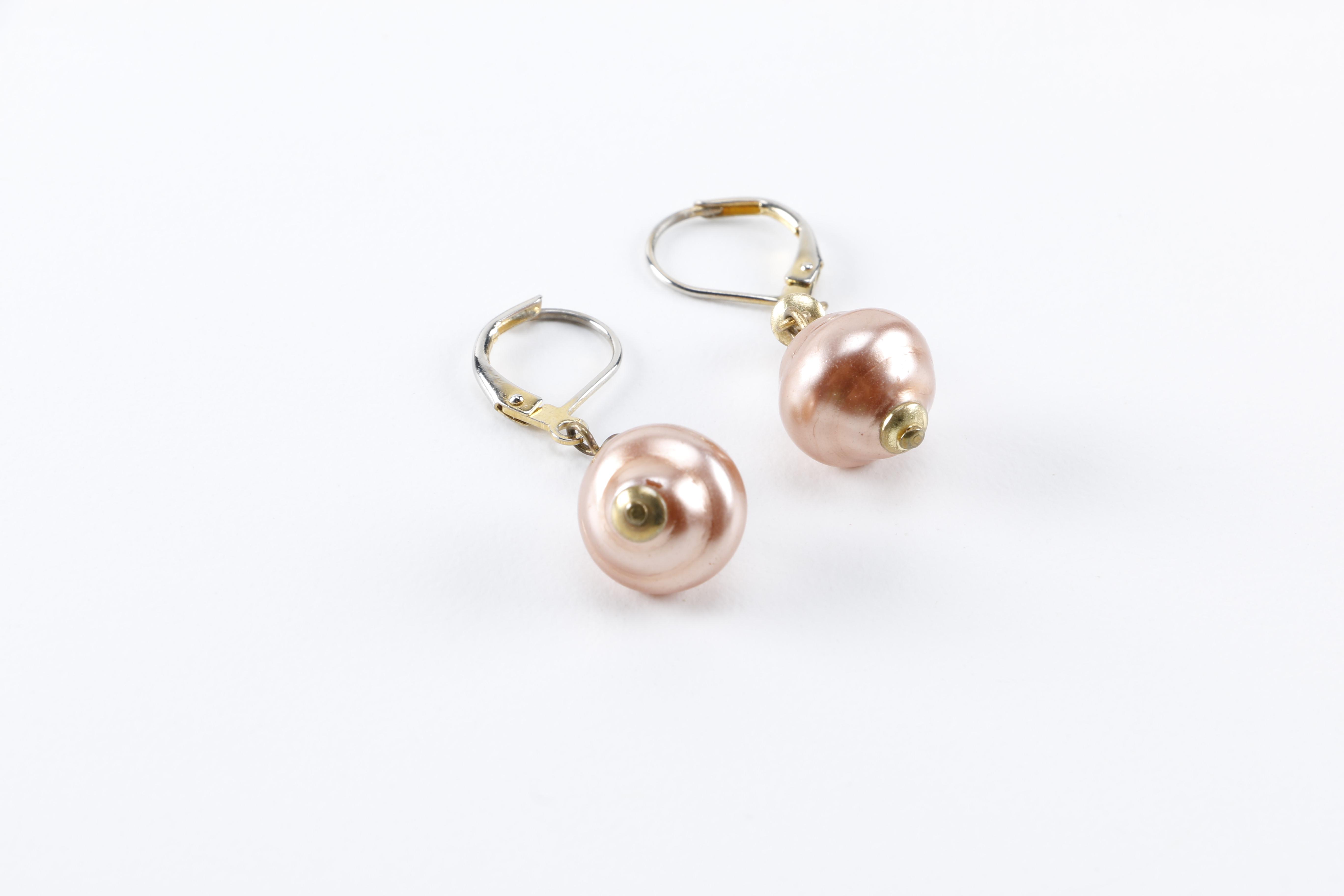 Costume Jewelry Including Faux Pearls and Rhinestones