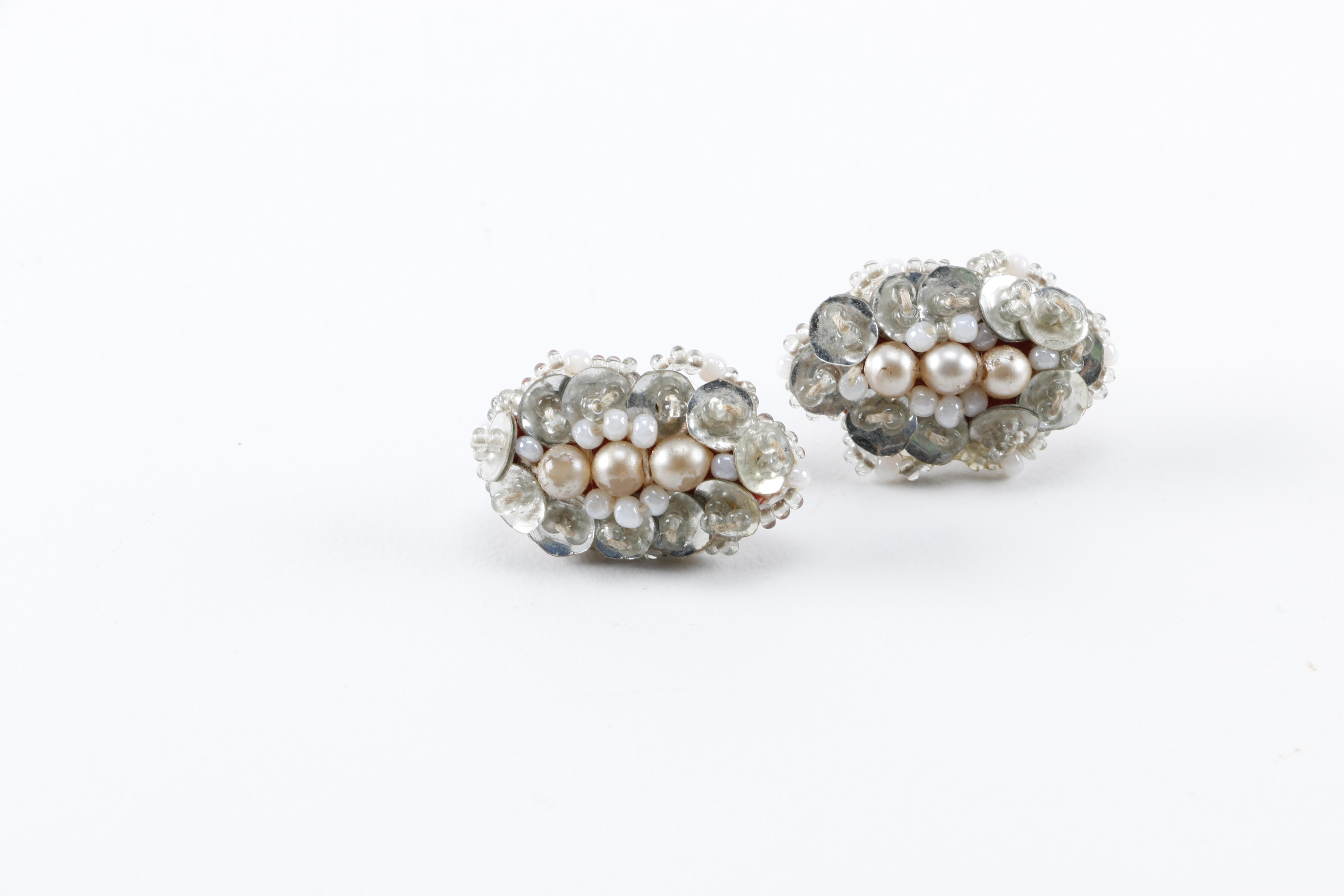 Costume Jewelry Including Faux Pearls and Rhinestones