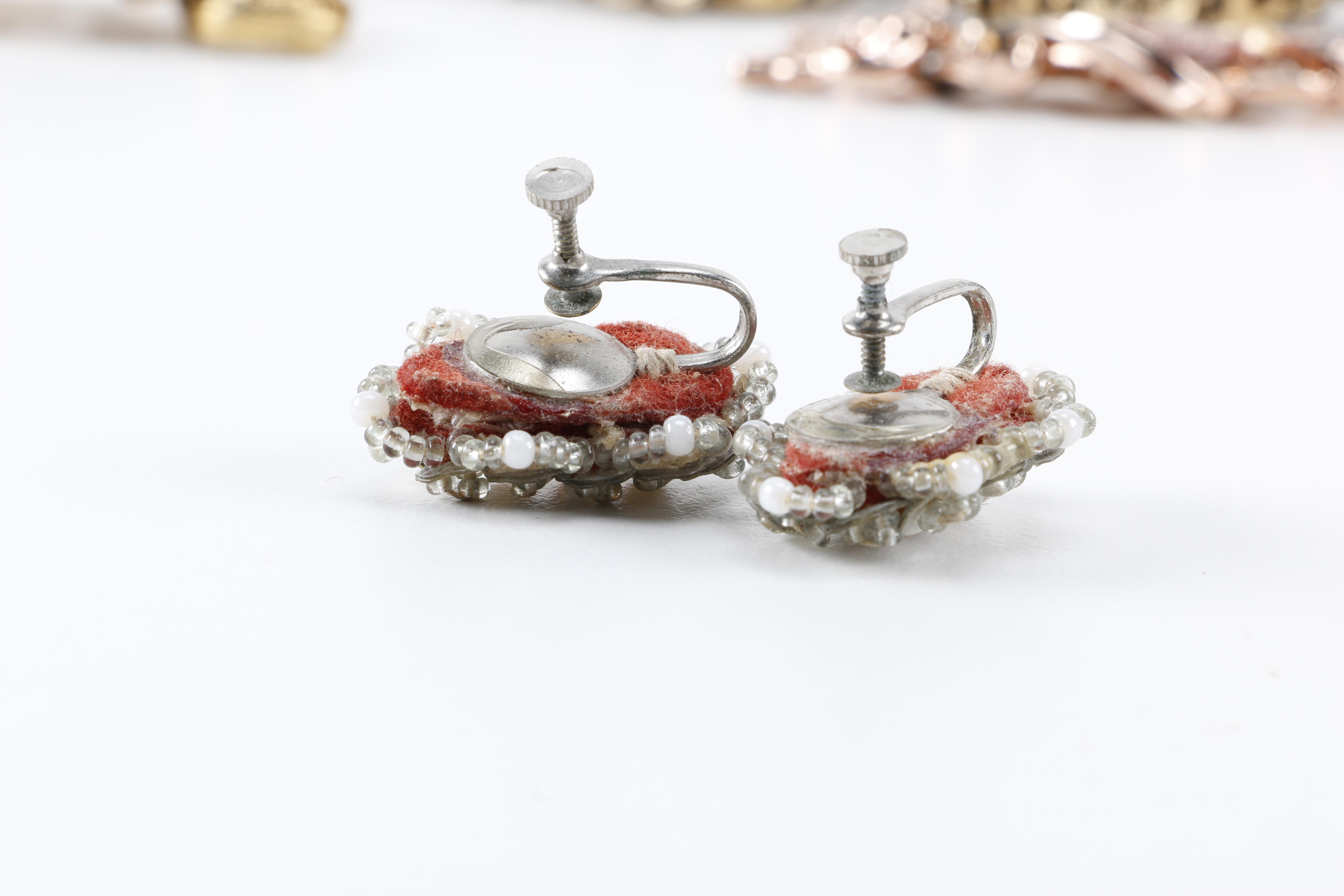 Costume Jewelry Including Faux Pearls and Rhinestones