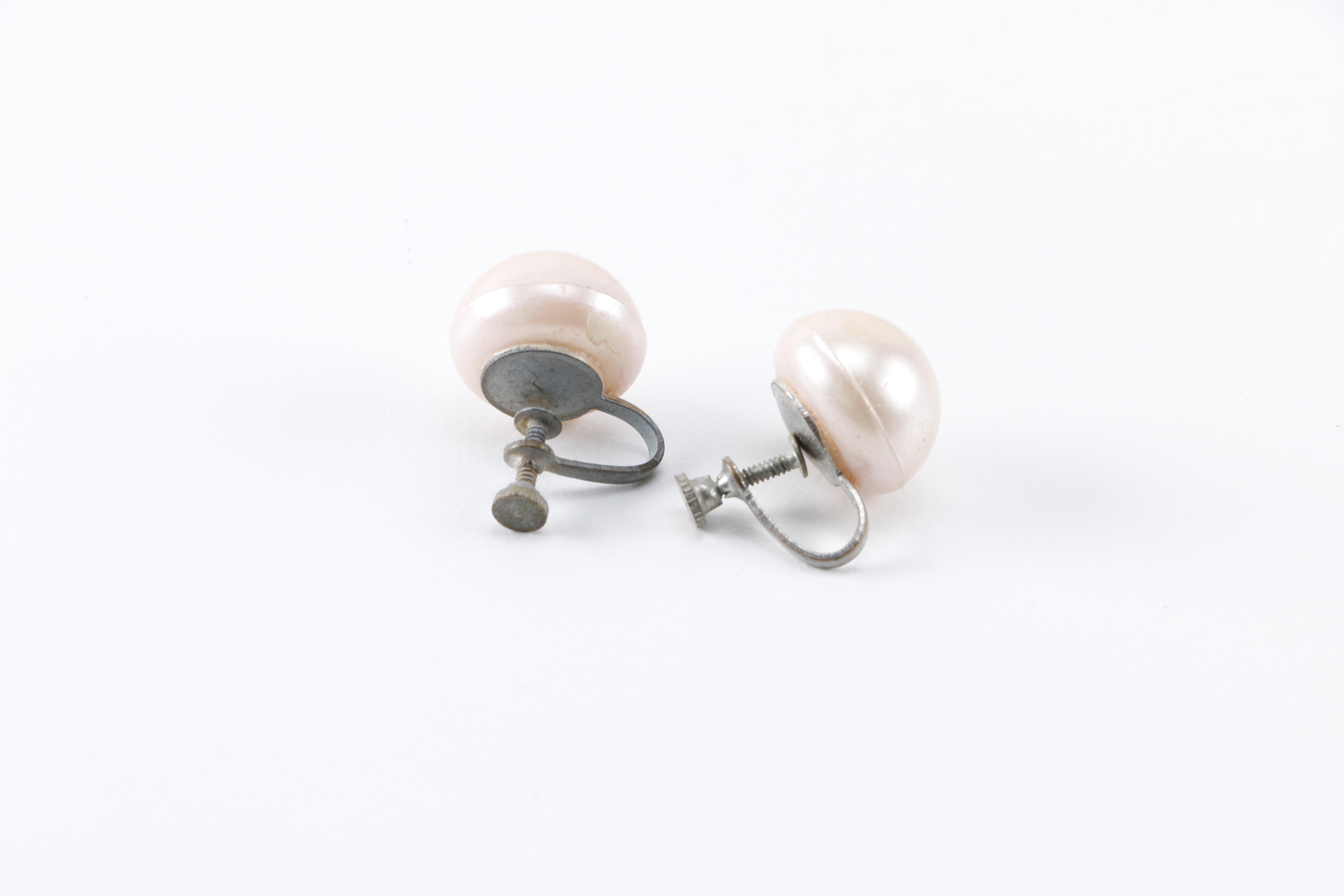 Costume Jewelry Including Faux Pearls and Rhinestones