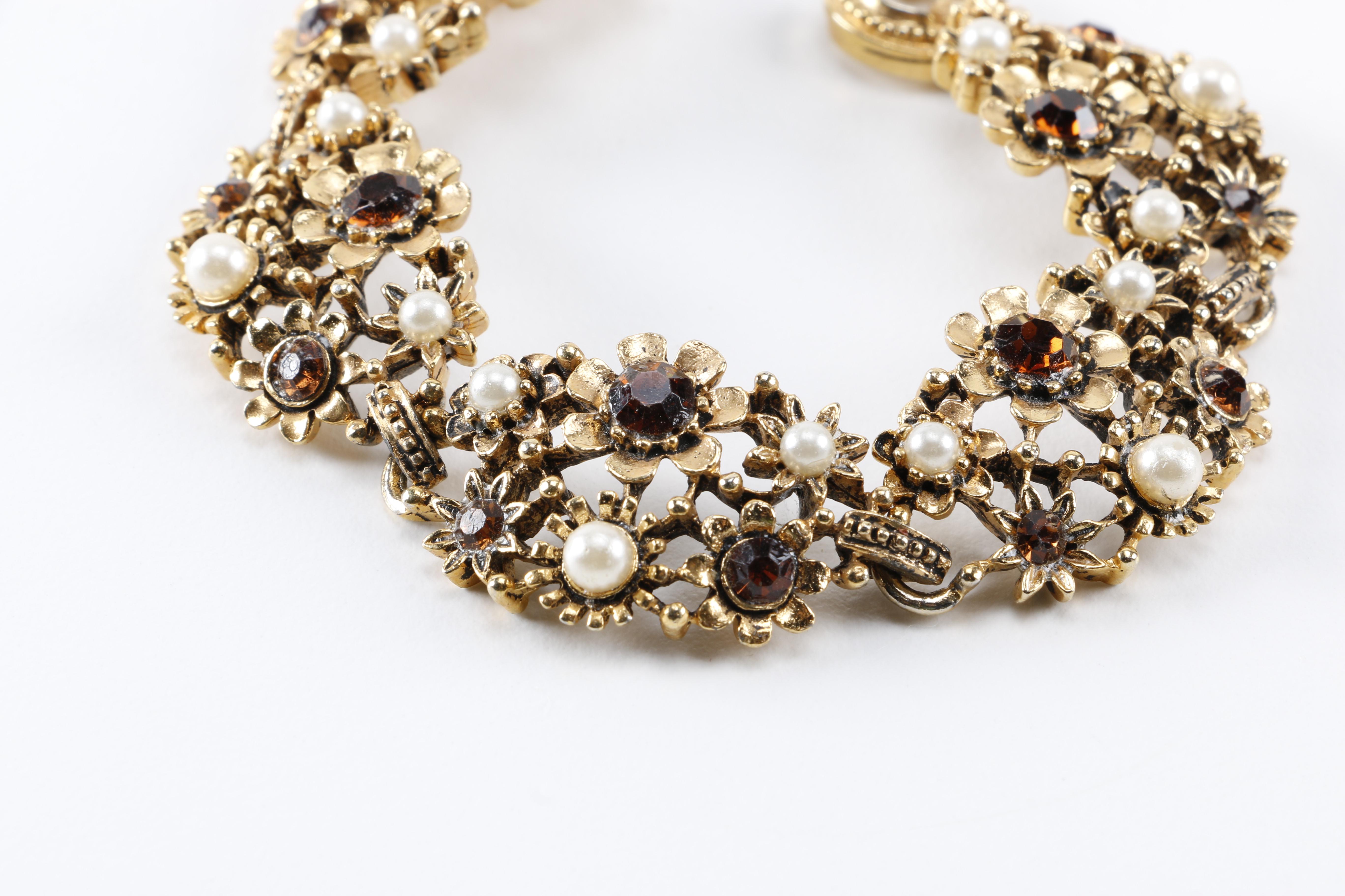 Costume Jewelry Including Faux Pearls and Rhinestones