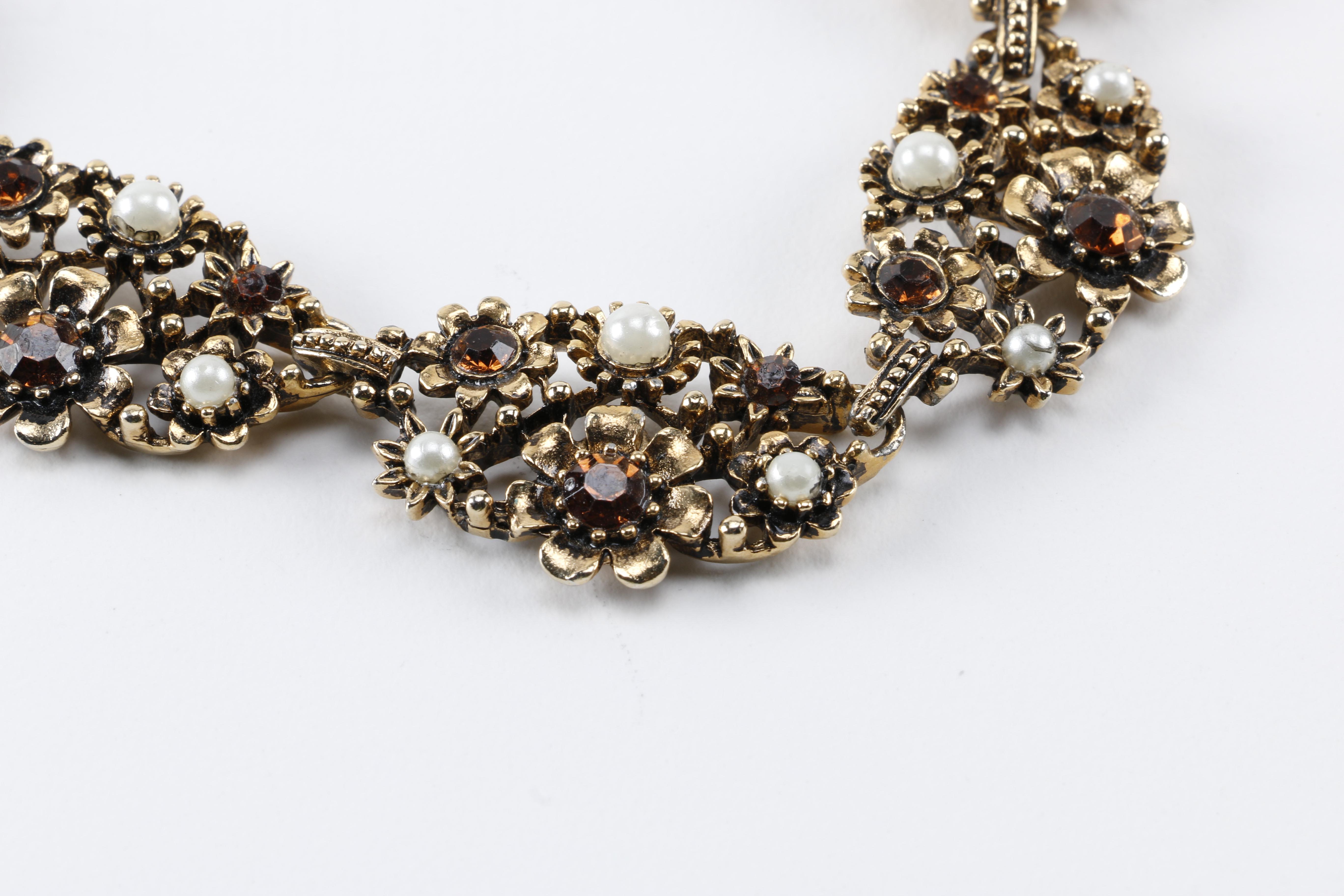 Costume Jewelry Including Faux Pearls and Rhinestones