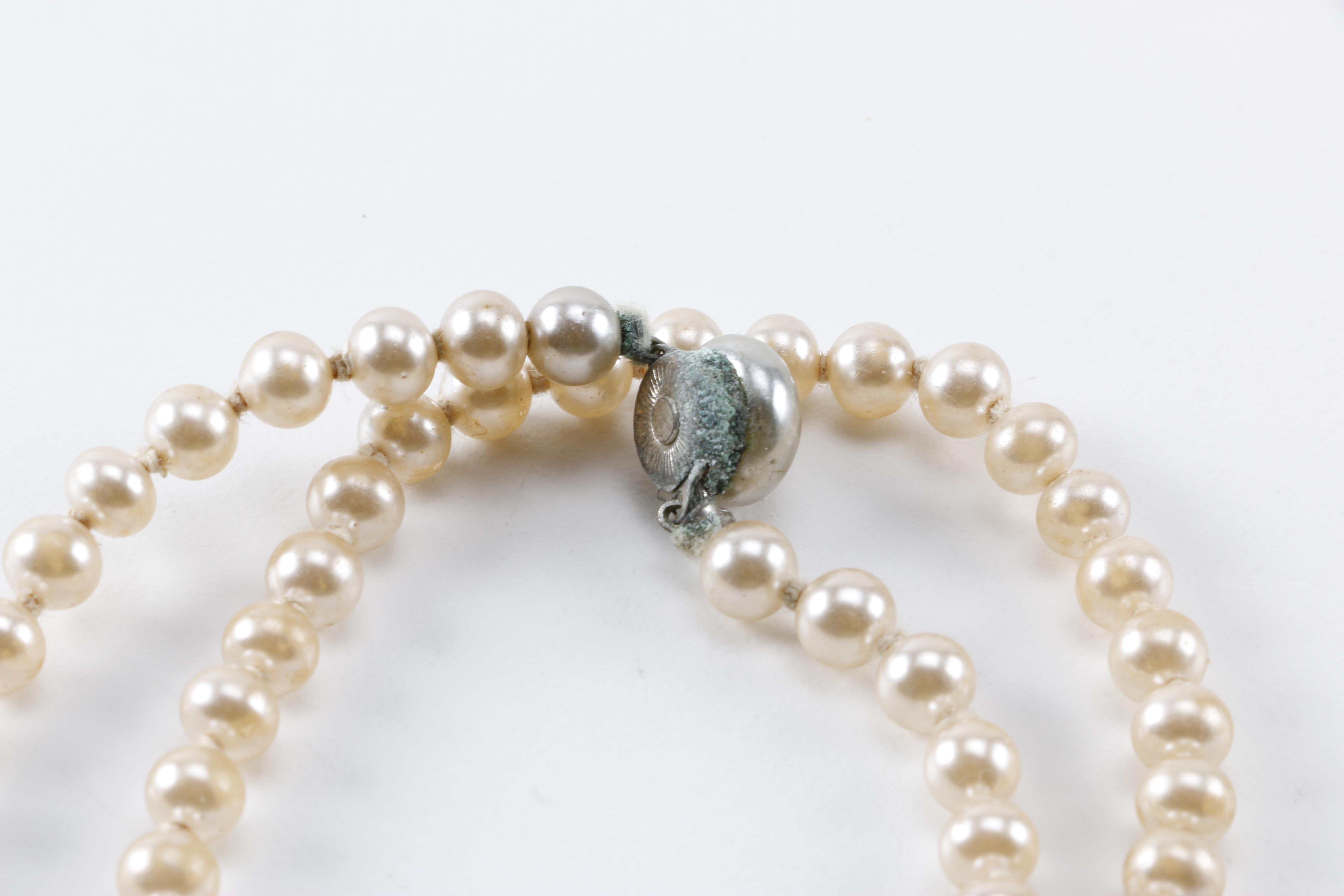 Costume Jewelry Including Faux Pearls and Rhinestones