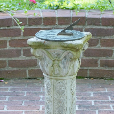 Flora and Fauna Sundial With Concrete Column