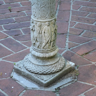 Flora and Fauna Sundial With Concrete Column